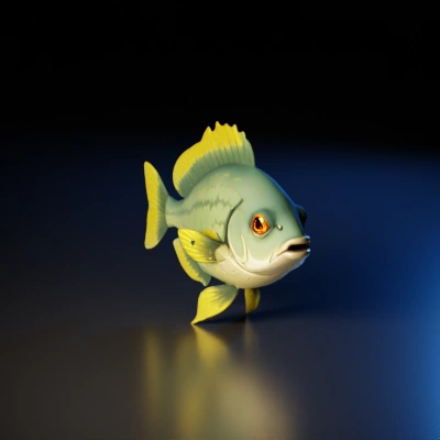 Fish-like character with detailed scales.