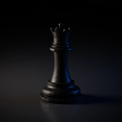 black chess piece.