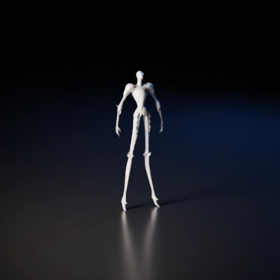 Slim futuristic robot.