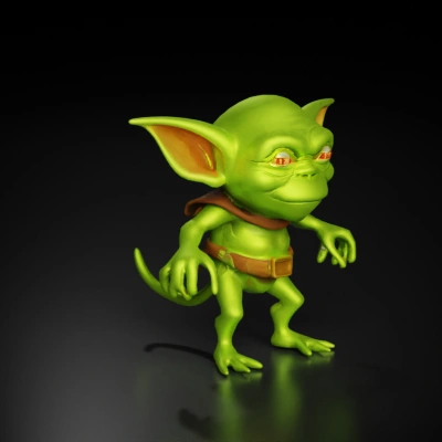 Small goblin-like creature with pointed ears, cartoon style.