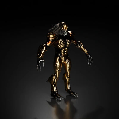 Humanoid alien creature with dreadlocks and armor.