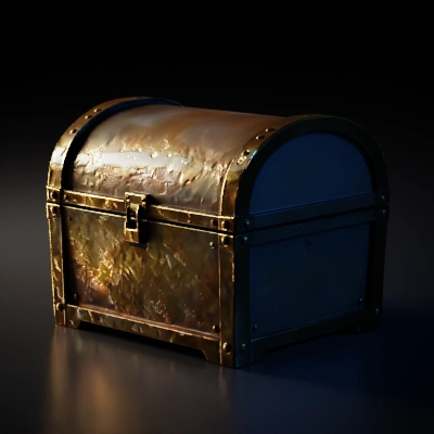 A golden treasure chest.