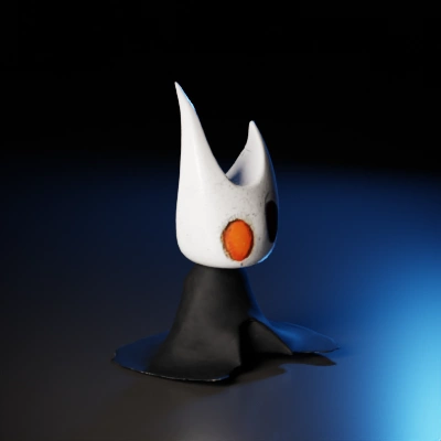 hollow knight character, mask, cloak,.