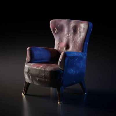 Comfortable armchair with plush upholstery.