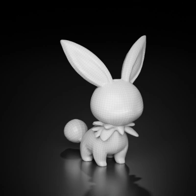 Cute rabbit-like creature, large eyes, pointy ears.