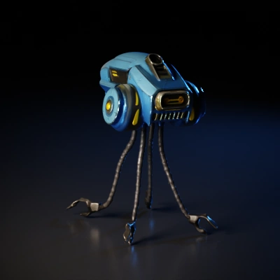 futuristic robotic drone.