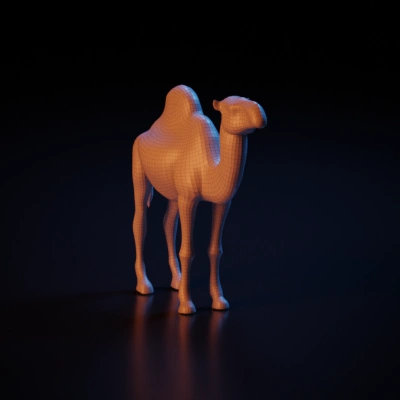 Desert-traversing animal with two humps.
