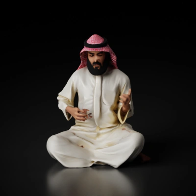 person meditating in traditional attire.