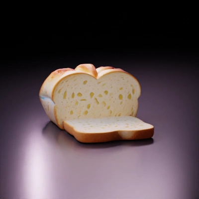 Loaf of sliced bread, fresh and soft.