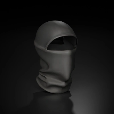 Hooded face mask, tactical design, ninja style.