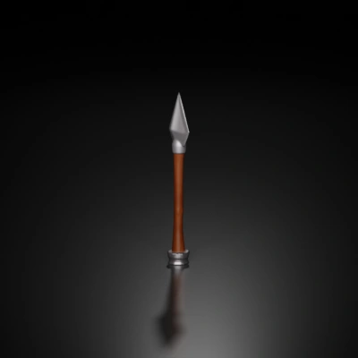 Spear-like weapon with pointed tip.
