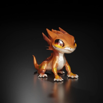 Small dragon-like creature cartoon style.