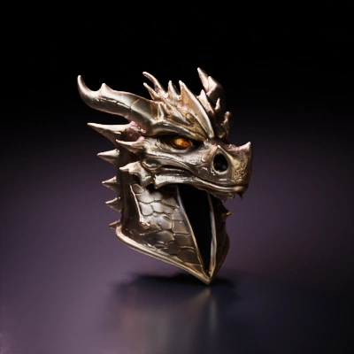 Dragon-themed helmet, intricate detailing, medieval.