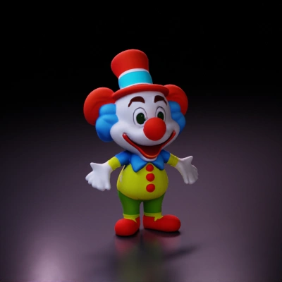 colorful cartoon clown.