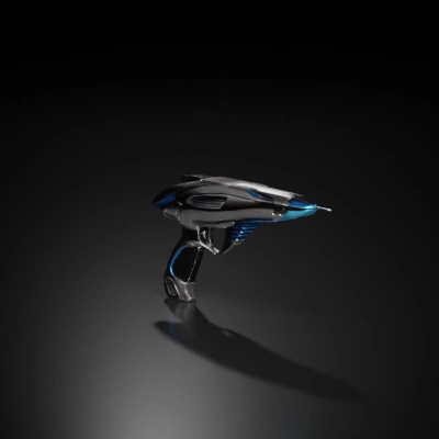 Futuristic sci-fi gun design.