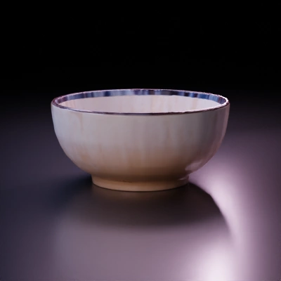 Ceramic bowl with intricate patterns inside.