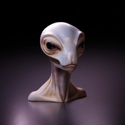 extraterrestrial humanoid with large eyes.
