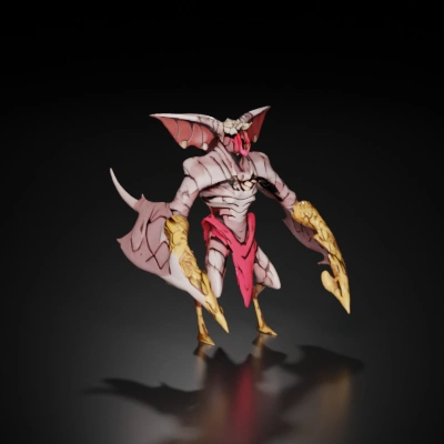 Demonic humanoid with large claws and wings vampiro