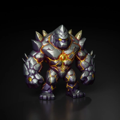 Rocky humanoid creature.