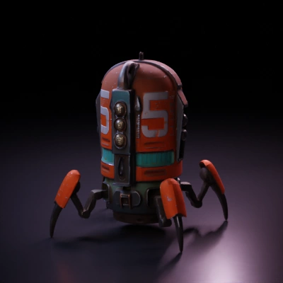 futuristic robotic machine.