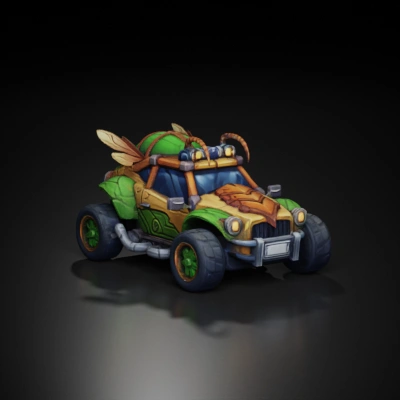 insect-themed off-road vehicle.