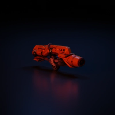 Futuristic spaceship, bulky design.
