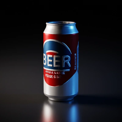 Beer can, minimalistic design.