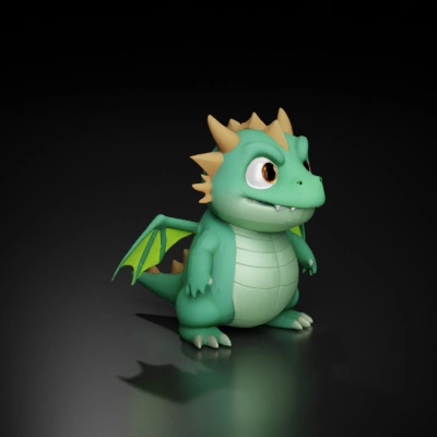 cute cartoon dragon.