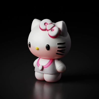 Cute cartoon cat character.