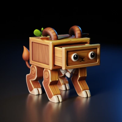 wooden animal-themed drawer.