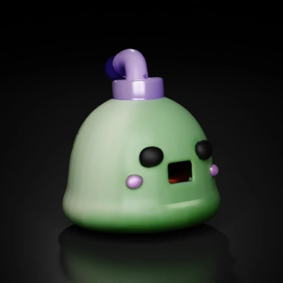 Cute blob-like alien creature, vent tube on top.