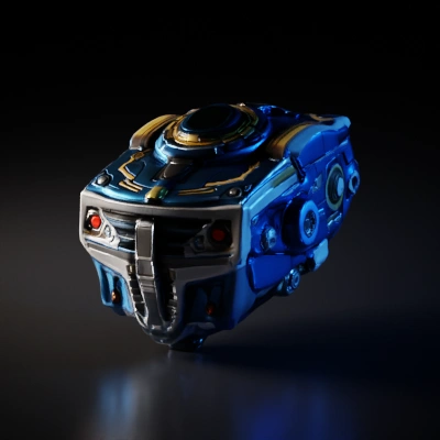 Futuristic sci-fi device with intricate details.