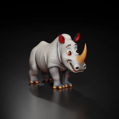 cartoon rhinoceros with a band-aid.