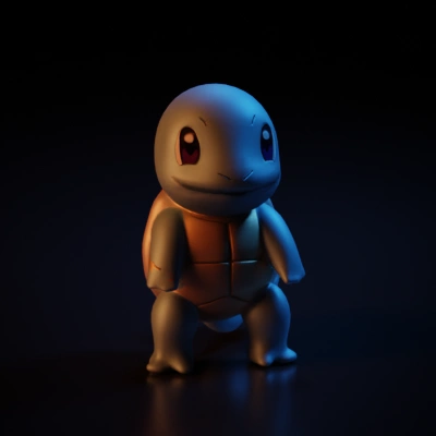 Cartoon turtle with a hexagon-patterned shell.