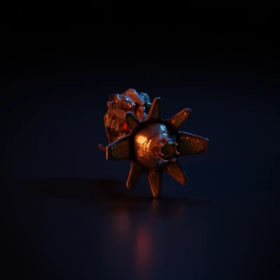Mechanical sci-fi weapon, complex design, futuristic style.
