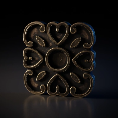 decorative metal plaque.