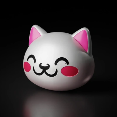 cute cartoon cat face.