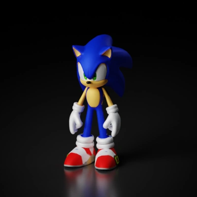 blue anthropomorphic hedgehog character.