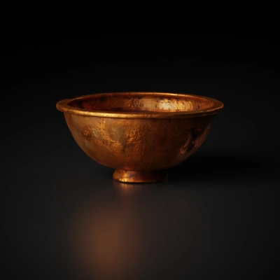 Wooden bowl, ancient design.