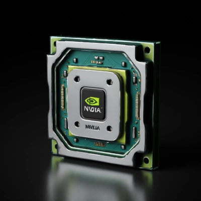 NVIDIA computer chip.