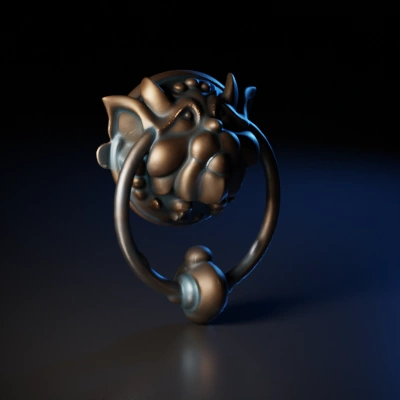 decorative bronze door knocker.