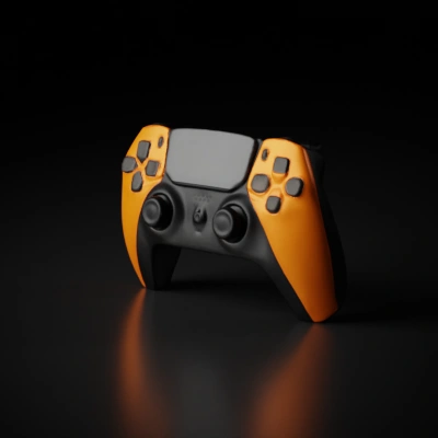 Modern gaming controller with analog sticks.