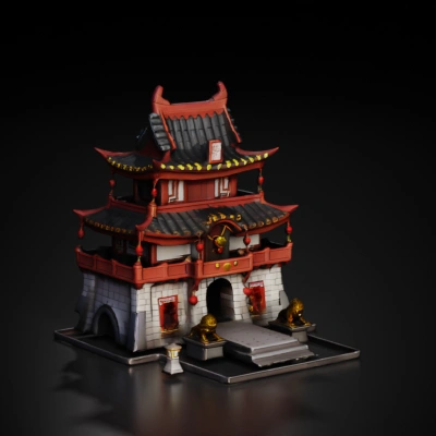 Traditional East Asian temple complex.
