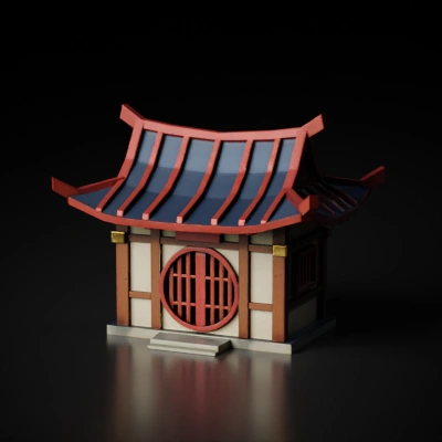 Traditional Asian-style pavilion.
