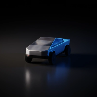 Futuristic electric pickup truck, angular design, cyberpunk aesthetic. YELLOW BLACK TCIBER TEXTURE,VRAY ,UNREAL ENGINE 5,REALISTIC TEXTURE
