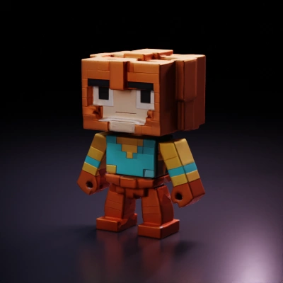 Blocky humanoid figure, chibi-style.