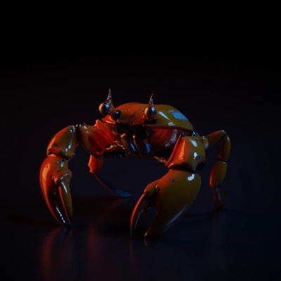 Mech-like crab with robotic features.