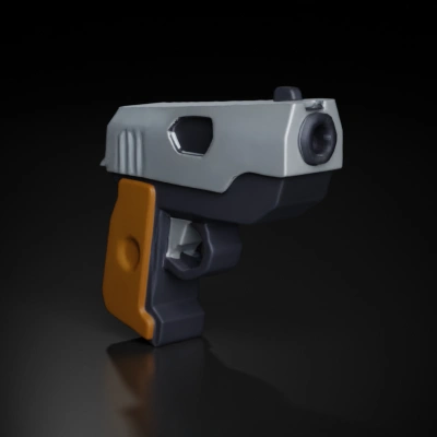 Polygonal handgun.