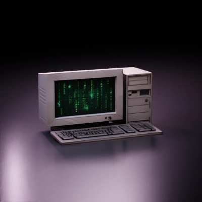 Vintage desktop computer set.