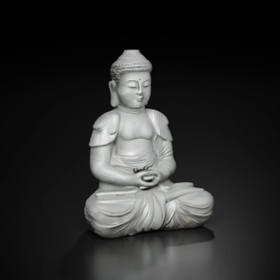 Buddha statue, meditating pose.
